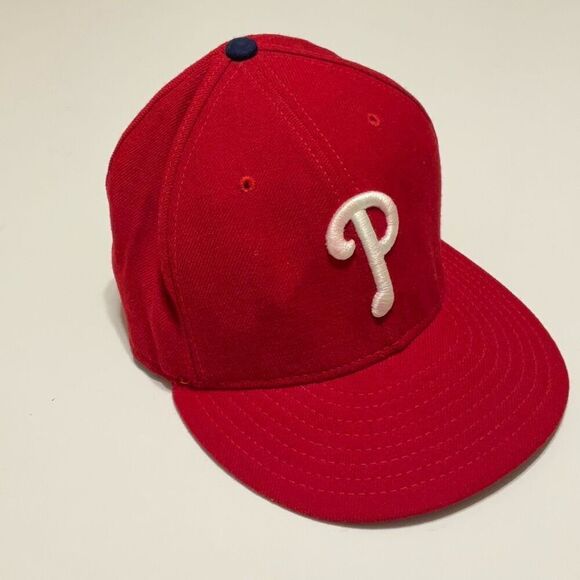 Philadelphia Phillies Men’s Red New Era 59Fifty Ballcap, 7 1/4 - Picture 2 of 11